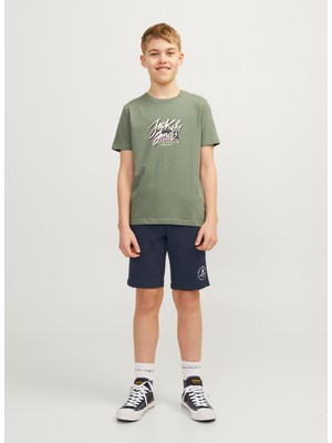 Jack & Jones Lastikli Bel Normal Lacivert Erkek Çocuk Şort 12249966
