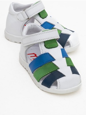 Mnpc Erkek Çocuk Beyaz-Sax Hakiki Deri Günlük Ilk Adım Ayakkabı