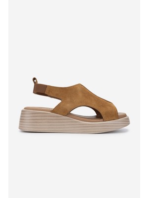 Valmenti Kadın  Deri Siyah Süet Topuklu Sandalet 838 1003 Bn Sndlt Y25 Sıyah Suet