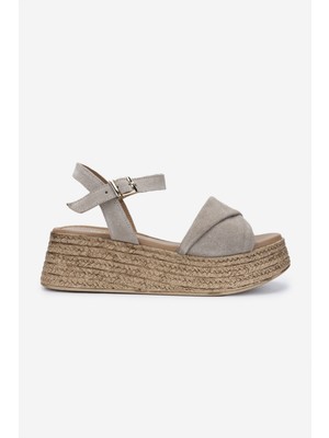 Valmenti Kadın Hakiki Deri Bej Süet Topuklu Sandalet 838 11205 Bn Sndlt Y25 Bej Suet