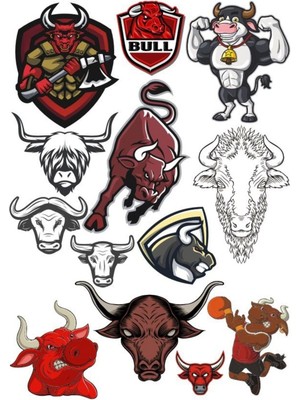 Boğa Sticker Set-4 13 Parça Telefon, Tablet, Defter, Laptop Sticker