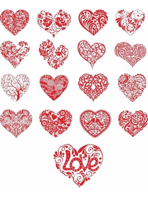 Love Kalpli Sticker Set 21 Parça Telefon, Tablet, Defter, Laptop Sticker