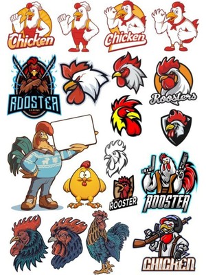 Horoz Sticker Set-2 18 Parça Telefon, Tablet, Defter, Laptop Sticker