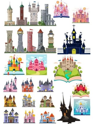 Kale Sticker Set-2 15 Parça Telefon, Tablet, Defter, Laptop Sticker