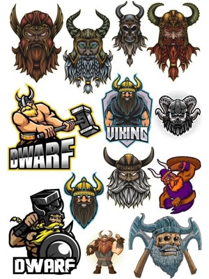 Savaşçı Warior Sticker Set-2 13 Parça Telefon, Tablet, Defter, Laptop Sticker