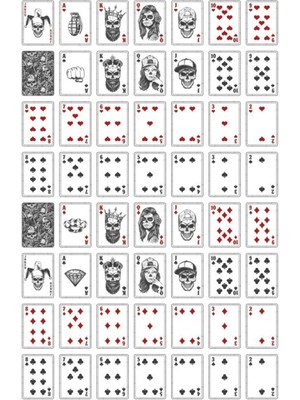 Poker Destesi Sticker Set 56 Parça Telefon, Tablet, Defter, Laptop Sticker