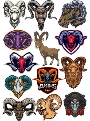 Keçi Sticker Set 6 12 Parça Telefon, Tablet, Defter, Laptop Sticker