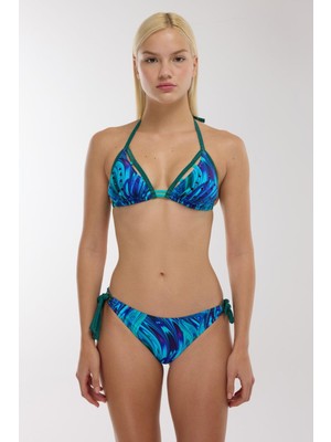 Ayyıldız 5626 Turkuaz Desenli Bikini Takımı