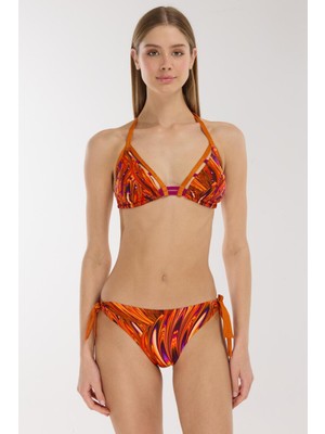 Ayyıldız 5626 Turuncu Desenli Bikini Takımı