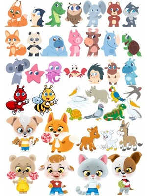 Sevimli Hayvanlar Sticker Set 2