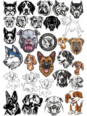 Köpek Türleri Sticker Set 1