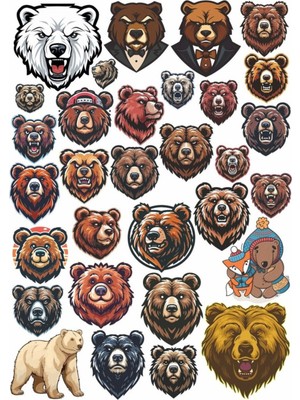 Kızgın Ayı Sticker Set 1