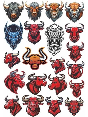 Kızgın Boğa Sticker Set 1