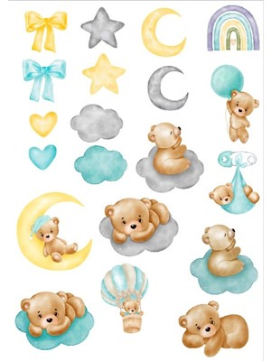 Sevimli Ayıcık Sticker Set 1