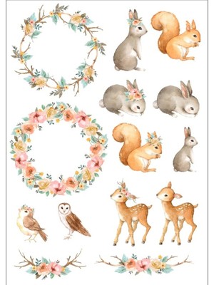 Sevimli Hayvanlar Sticker Set 4