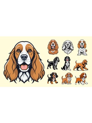 Süslü Köpek Sticker Set