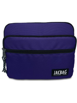 Jacbag Mor Kız Çocuk ve Kadın Üç Cepli Tablet Telefon Defter Çantası