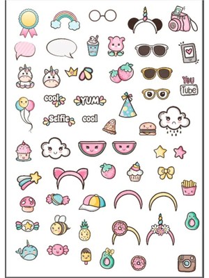 Sevimli Popüler Sticker Set
