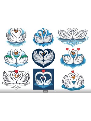 Kuğular Sticker Set 3