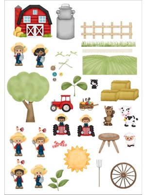 Sevimli Çiftlik Sticker Set