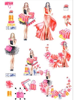Alışveriş Çılgınlığı Sticker Set