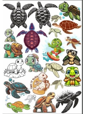 Kaplumbağa Sticker Set 2