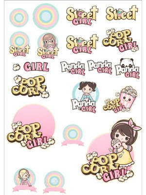 Tatlı Kız Sticker Set
