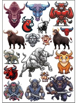 Kızgın Boğa Sticker Set 2