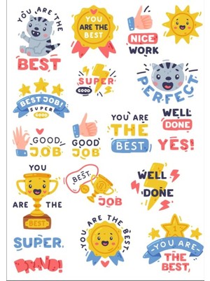 Onaylama Cümleleri Ingilizce Sticker Set