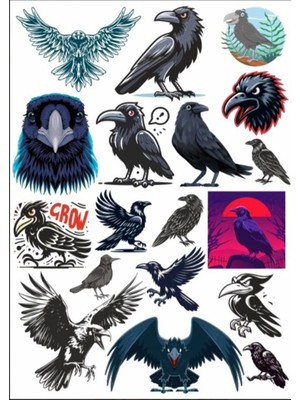 Crow Karga Sticker Set
