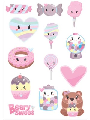 Sevimli Şekerler Sticker Set 2