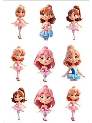 Balerin Kızlar Sticker Set