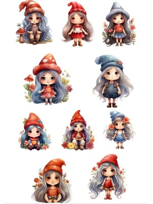 Sevimli Kızlar Sticker Set -2