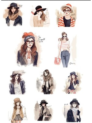 Kadın Sticker Set 4