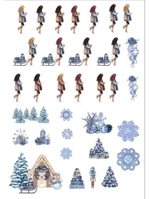 Kış Temalı Sticker Set