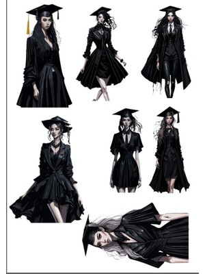 Mezun Kız Sticker Set