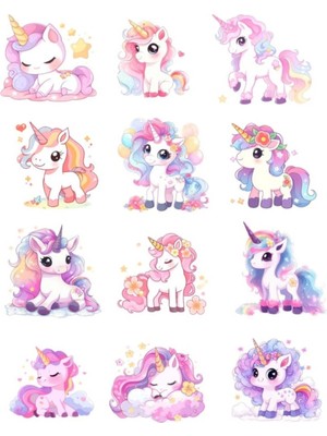 Tek Boynuzlu Atlar Sticker Set 2