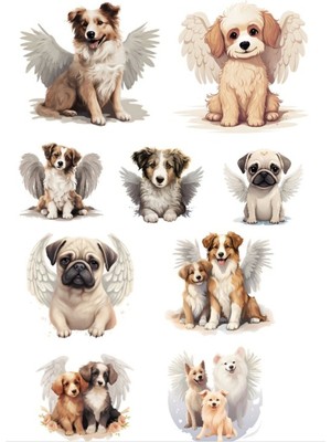 Kanatlı Köpekler Sticker Set