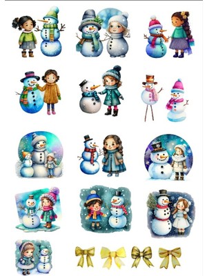 Kış Temalı Sticker Set
