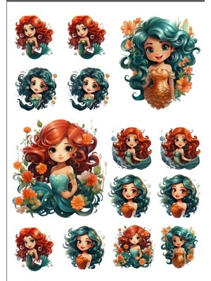 Deniz Kızı Sticker Set -2