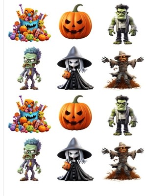 Korkunç Hallowen Sticker Set