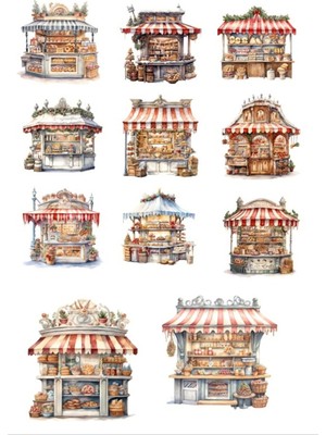 Dükkanlar Sticker Set