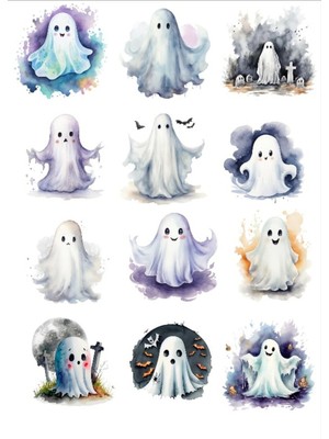 Sevimli Hayaletler Sticker Set