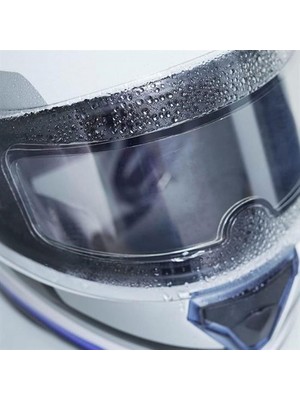 Buğu Önleyici Motosiklet Kaskı Vizörü Su Geçirmez Dayanıklı Çizik Koruma Lens Filmi