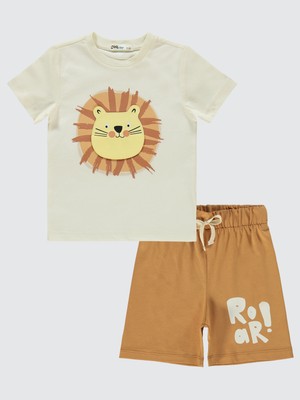 Civil Boys Erkek Çocuk Pijama Takımı 2-5 Yaş Ekru