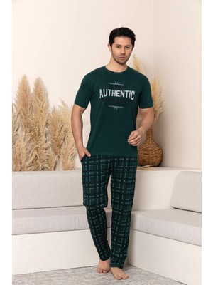 Nisanca Yazlık Kısa Kol %100 Pamuk Erkek Pijama Takımı