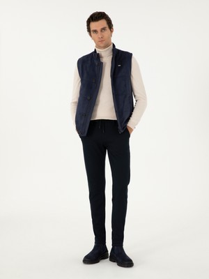 Cacharel Erkek Lacivert Süet Yelek 50296176-VR033