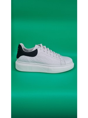 Marcomen Bağcıklı Lv Model Baskılı Kalın Düz Taban Sneaker Ayakkabı 21006