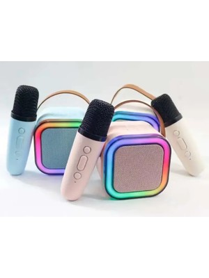 Karaoke Mikrofon Hoparlör Seti: Eğlenceli Karaoke Deneyimi Kablosuz Mikrofon ve Hoparlör Her Yerde Şarkı Söyleyin Parti ve Eğlence Için Ideal