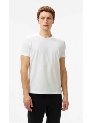 Erkek Regular Fit T-Shirt - Beyaz
